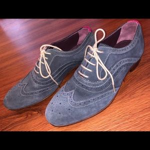 Ted Baker Oalvinn Blue Suede Shoes Wingtip